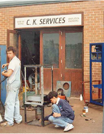 Company Director, Andy Smith – pictured helping out as a young apprentice.