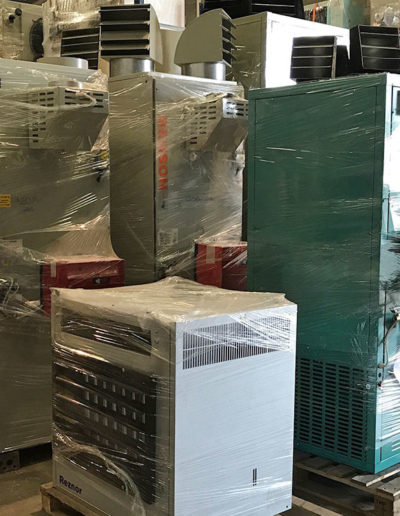 A number of industrial Heaters in stock and ready for installation.